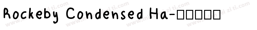 Rockeby Condensed Ha字体转换